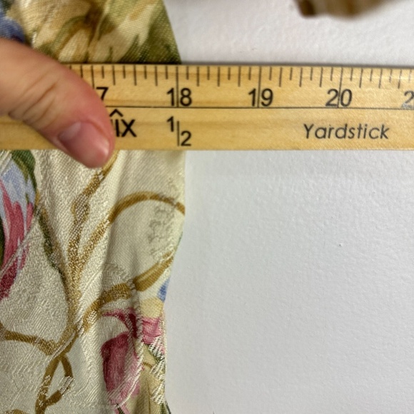 All That Jazz Dress 12P Floral Puff Sleeve Cottagecore Coquette Pearl Button - Picture 6 of 7